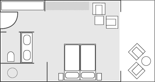 Deluxe room - floor plan