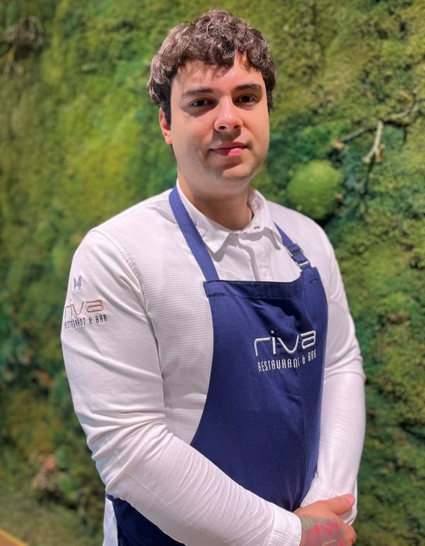 Benjamin Weiß, apprentice chef at Restaurant RIVA. Hotel Kaisergarten Deidesheim/ Palatinate.